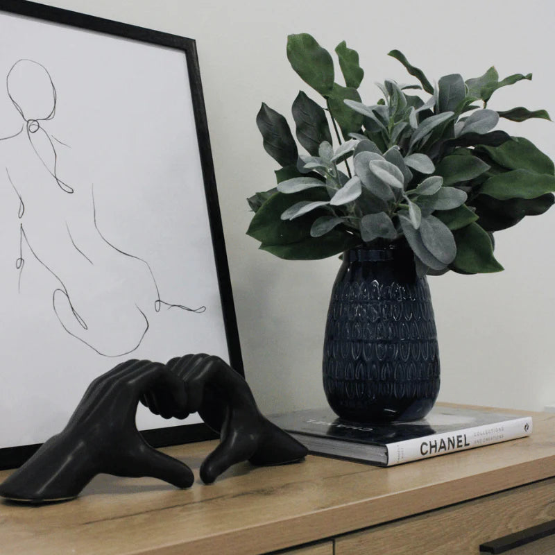 Navy Milk Vase